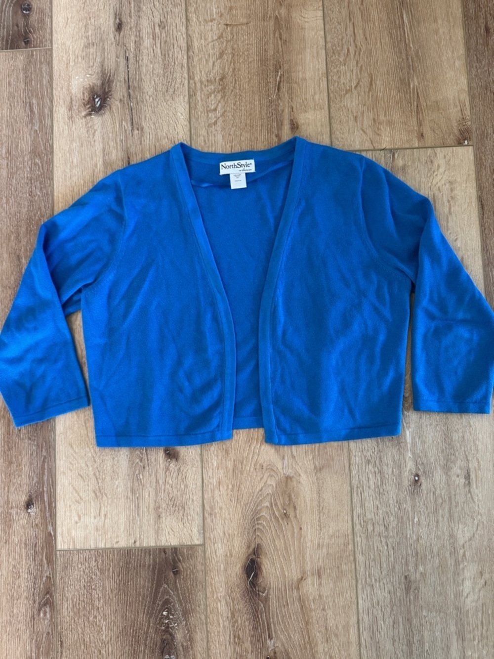 NorthStyle | Women’s Open Front Royal Blue Cropped Cardigan | size L